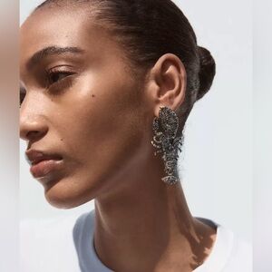 2/$30🌵 Gold Lobster Black Rhinestone Earrings Ocean Beach Nautical Gift NEW